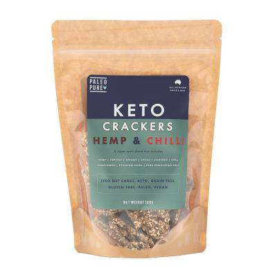 Paleo Pure Keto Crackers Hemp & Chilli 140g